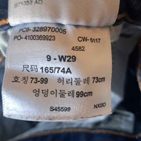 Levi's Size 9 Women's Distressed Skinny Jeans - Dark Blue - Picture 7 of 16